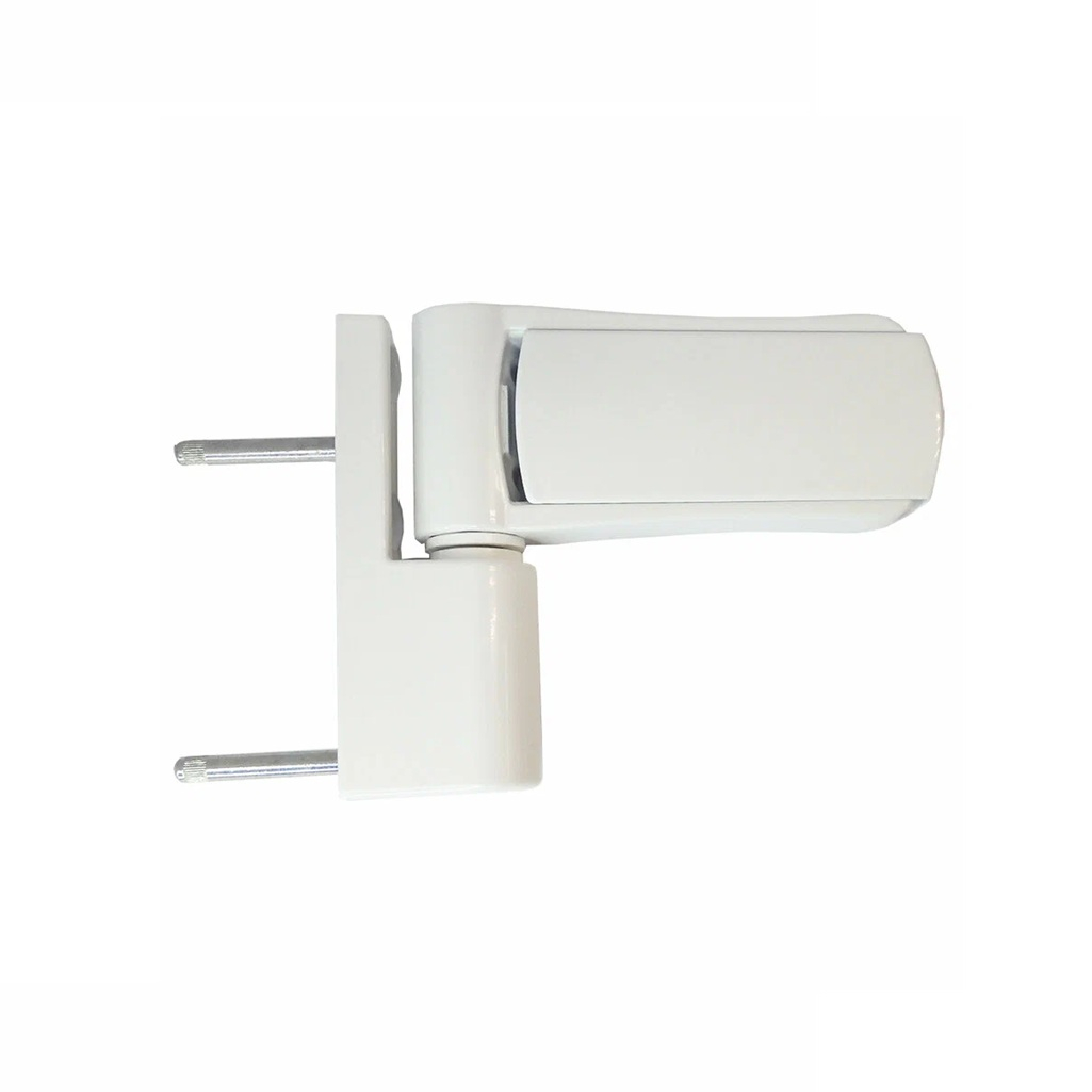 Петля для пластиковых дверей ПД-S до 120 кг, универсальная, металл, белая