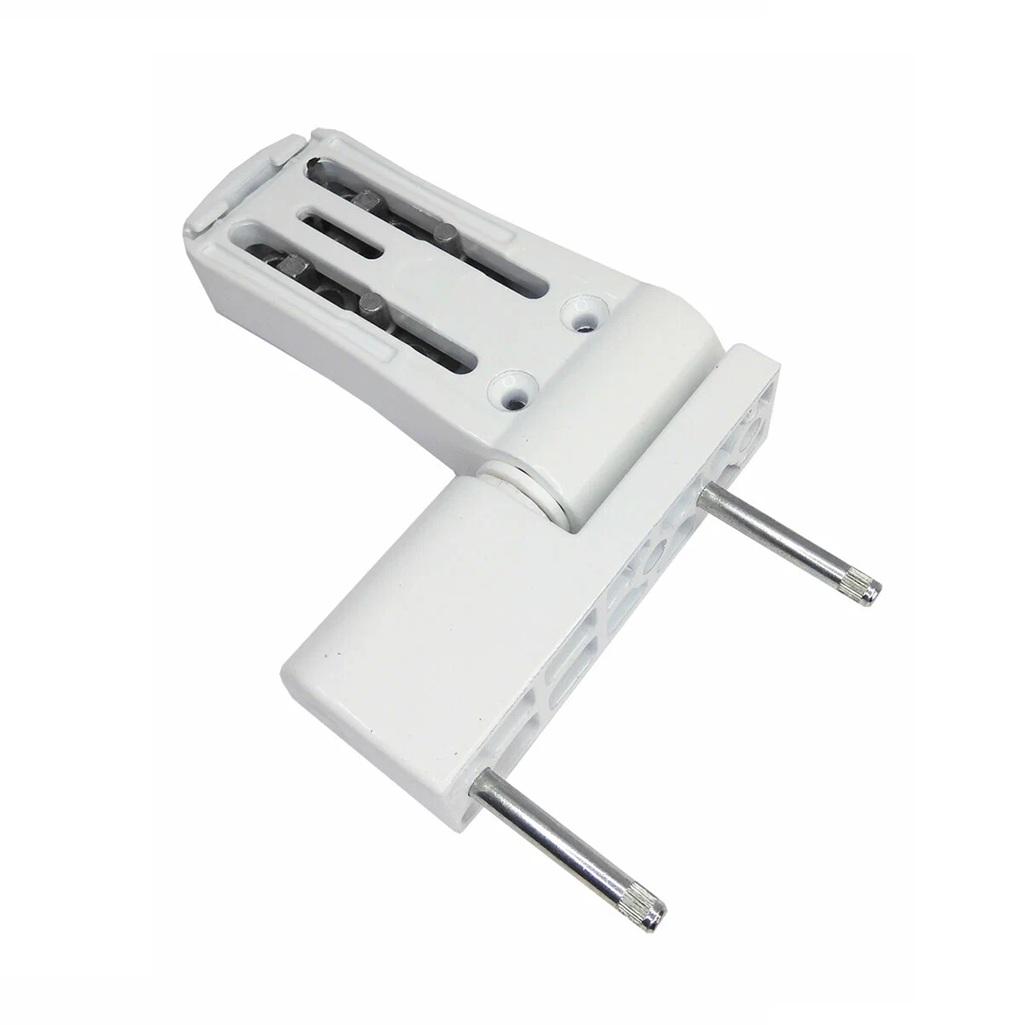 Петля для пластиковых дверей ПД-S до 120 кг, универсальная, металл, белая