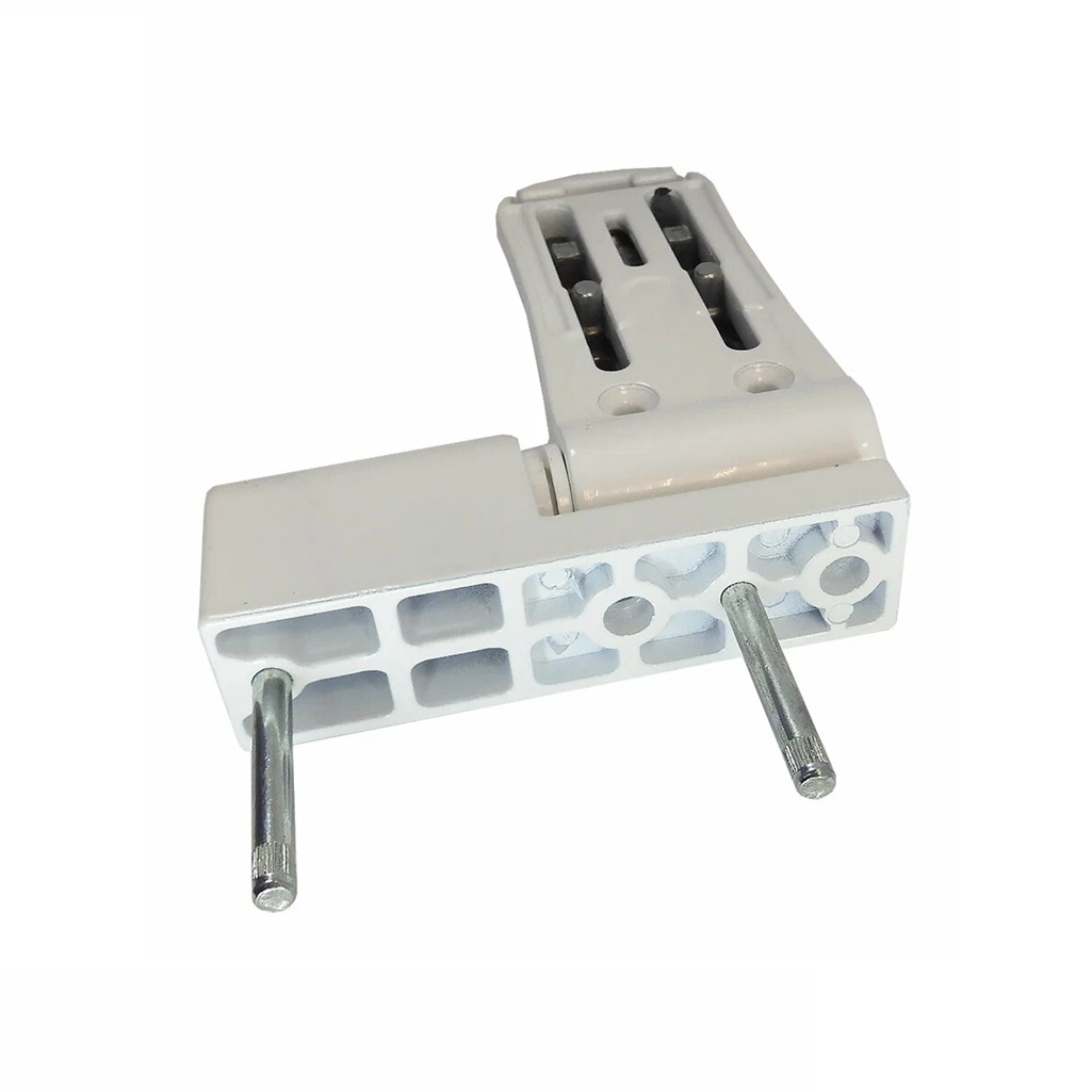 Петля для пластиковых дверей ПД-S до 120 кг, универсальная, металл, белая