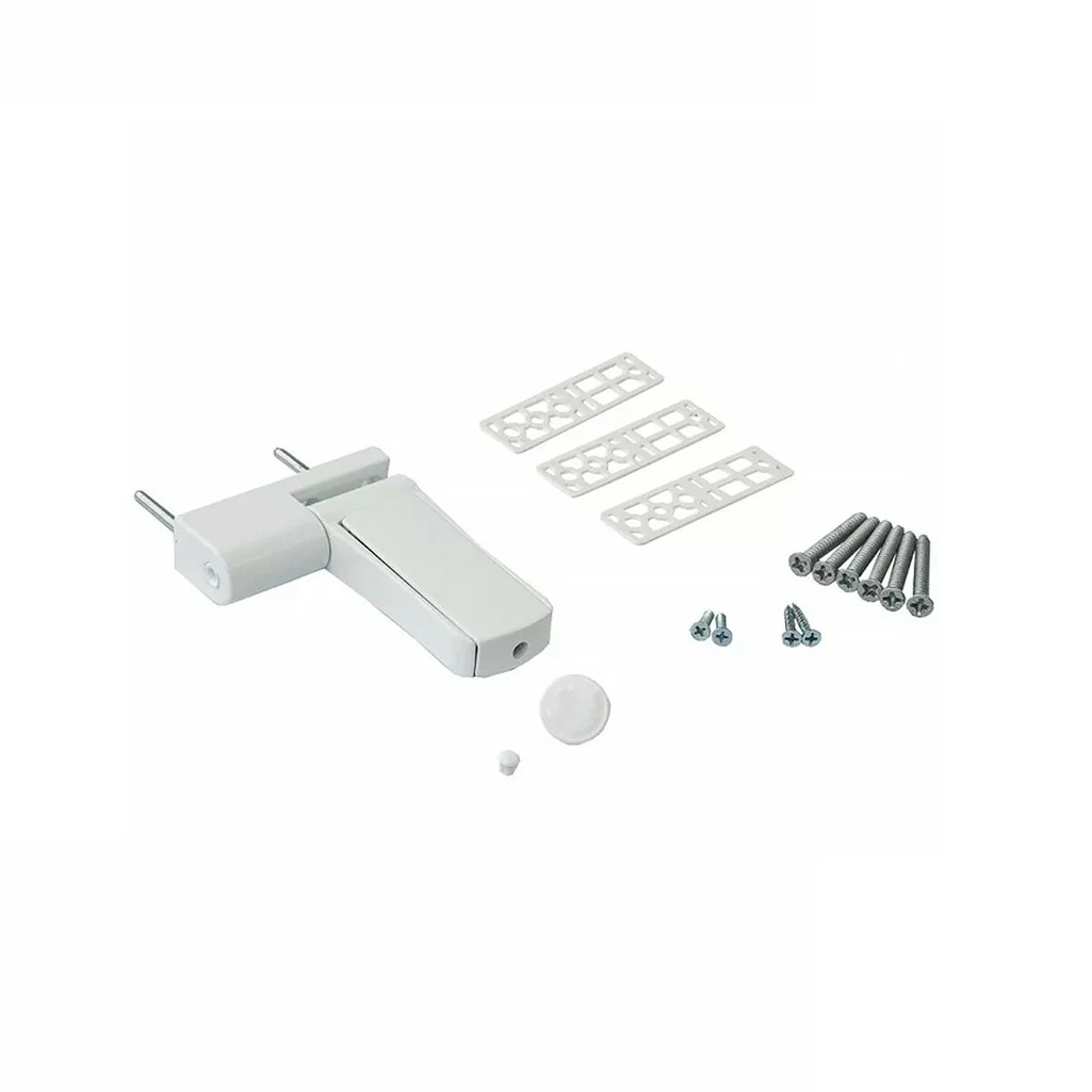 Петля для пластиковых дверей ПД-S до 120 кг, универсальная, металл, белая