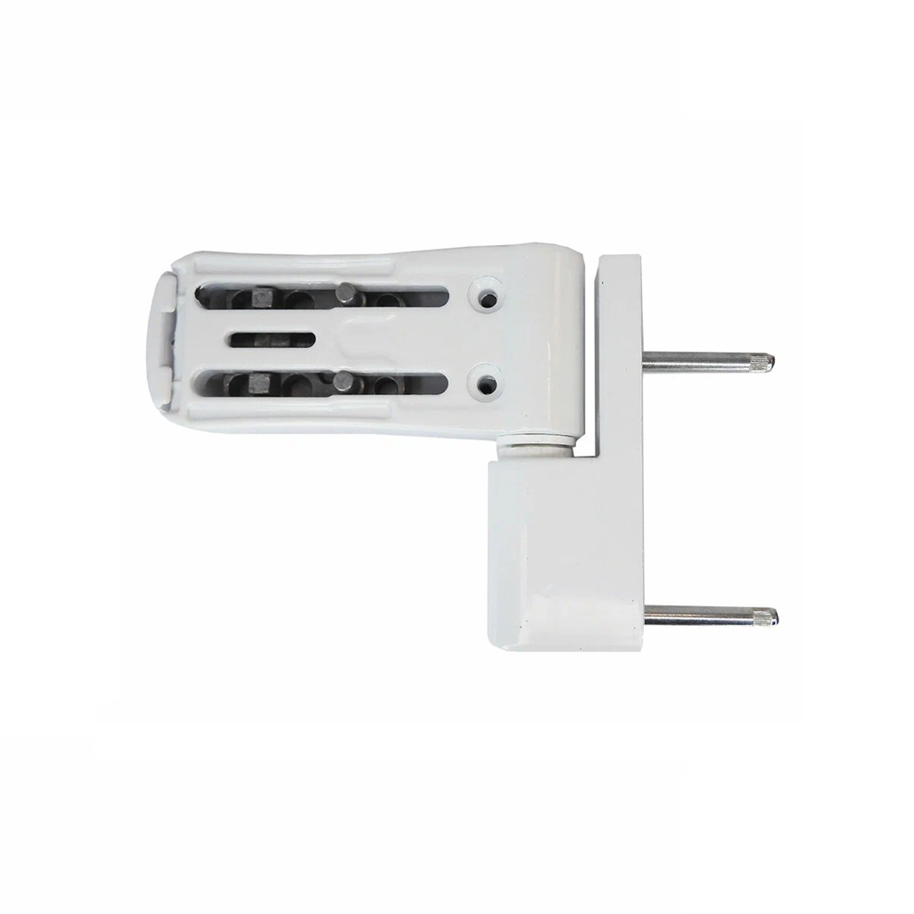 Петля для пластиковых дверей ПД-S до 120 кг, универсальная, металл, белая