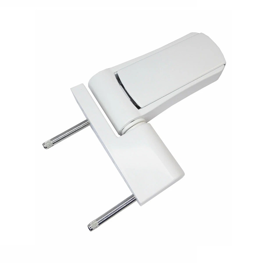 Петля для пластиковых дверей ПД-S до 120 кг, универсальная, металл, белая