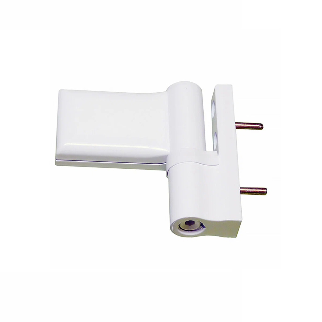 Петля для пластиковых дверей ПД-V до 150 кг, универсальная, металл, белая