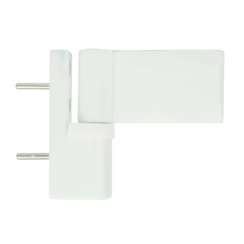 Петля для пластиковых дверей Sters DH-S.2, универсальная, до 100 кг, Ral 9016, белая, сталь