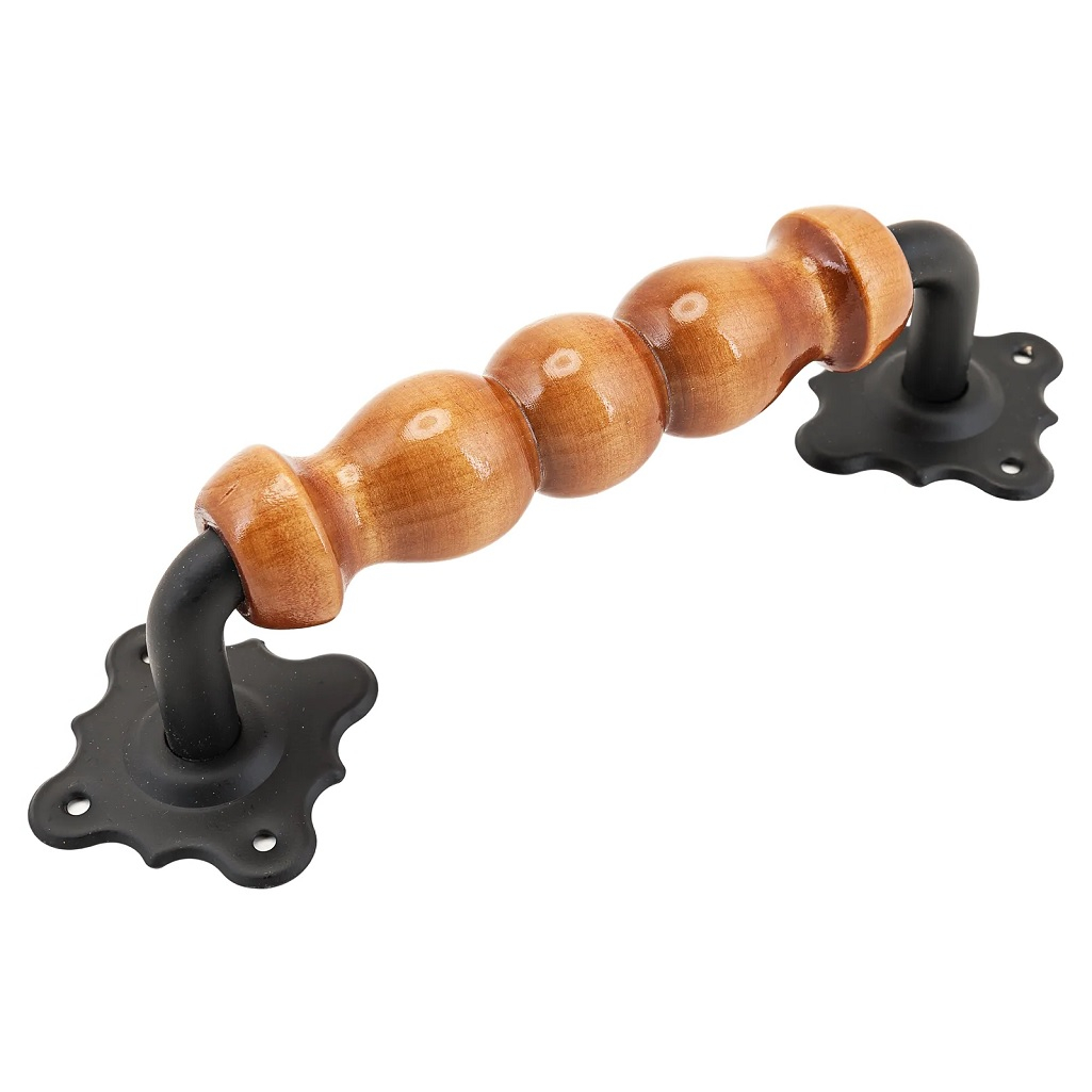 Ручка декоративная Domart, мод. 12, 012300, сталь, черная, 220 мм