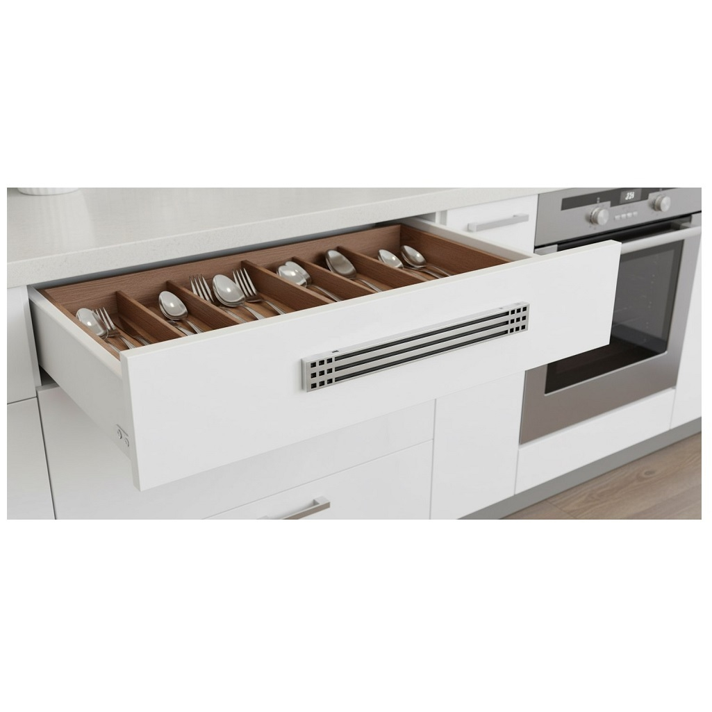 Ручка-скоба мебельная Boyard RS003SC/DBL 128. 128/160 сатиновый хром, чёрный матовый