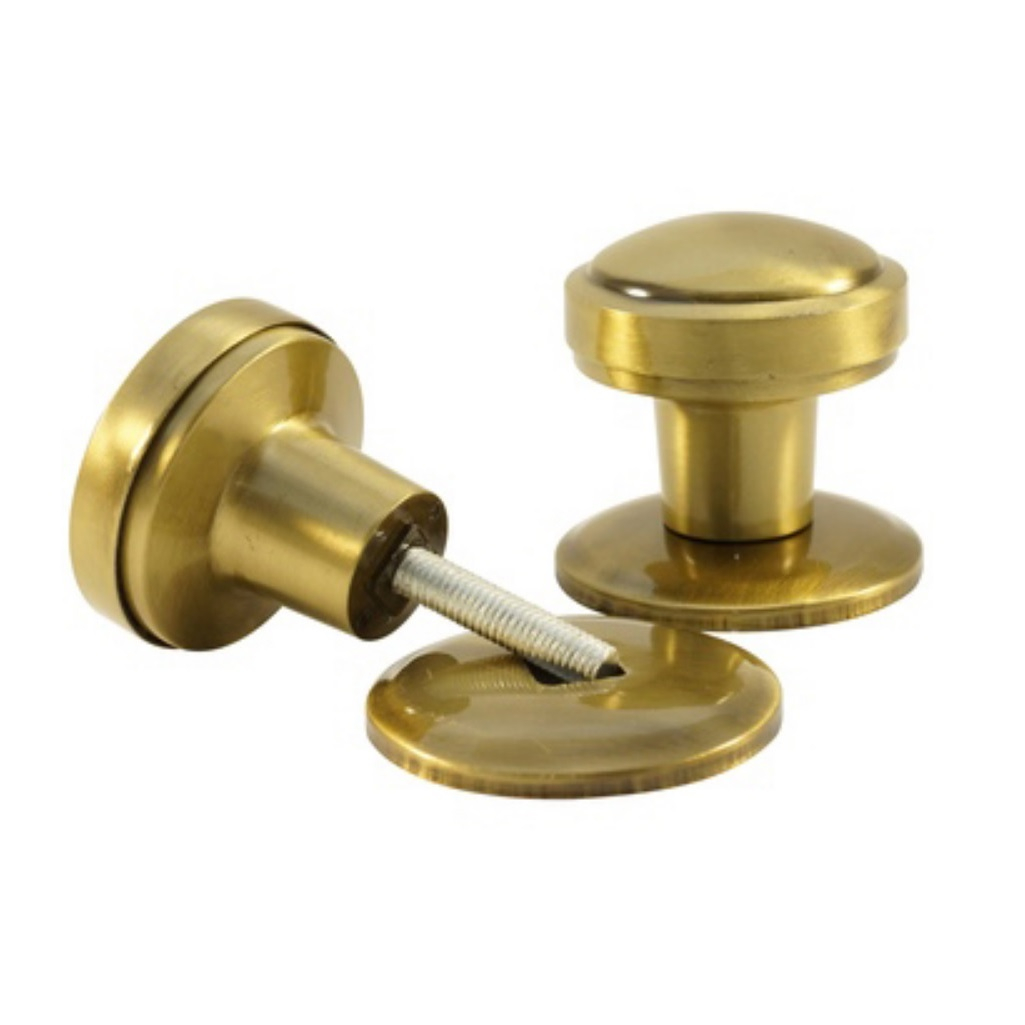 Ручка дверная Кнопка S6601, 50 мм-144g AB, металлическая, на стержне, бронза