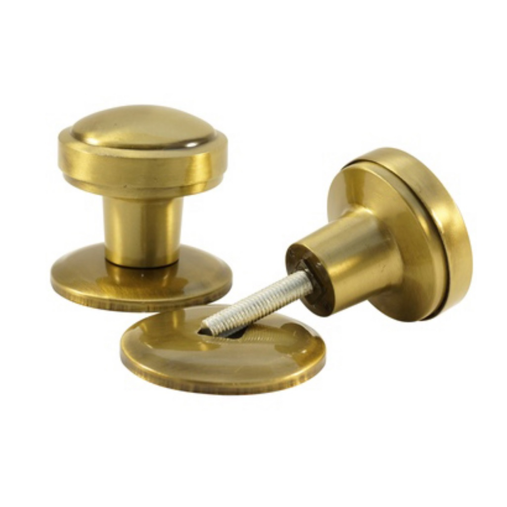 Ручка дверная Кнопка S6601, 50 мм-144g AB, металлическая, на стержне, бронза