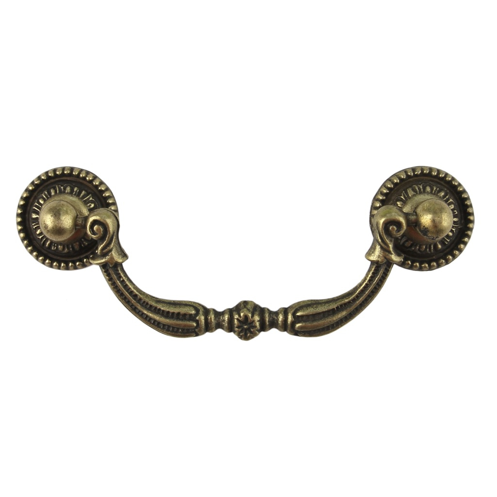 Ручка-скоба мебельная Boyard C9120, RS091AB.3/78, старинная латунь, 78 мм