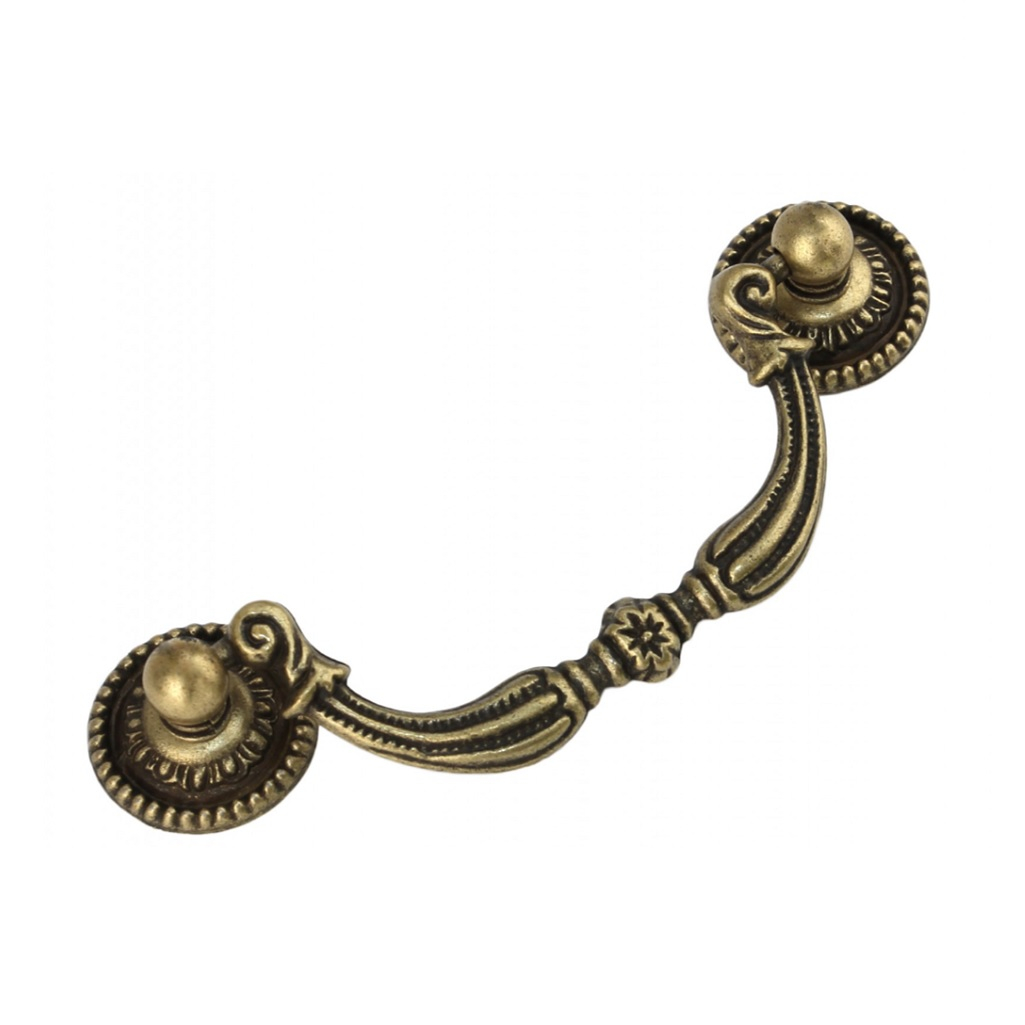 Ручка-скоба мебельная Boyard C9120, RS091AB.3/78, старинная латунь, 78 мм