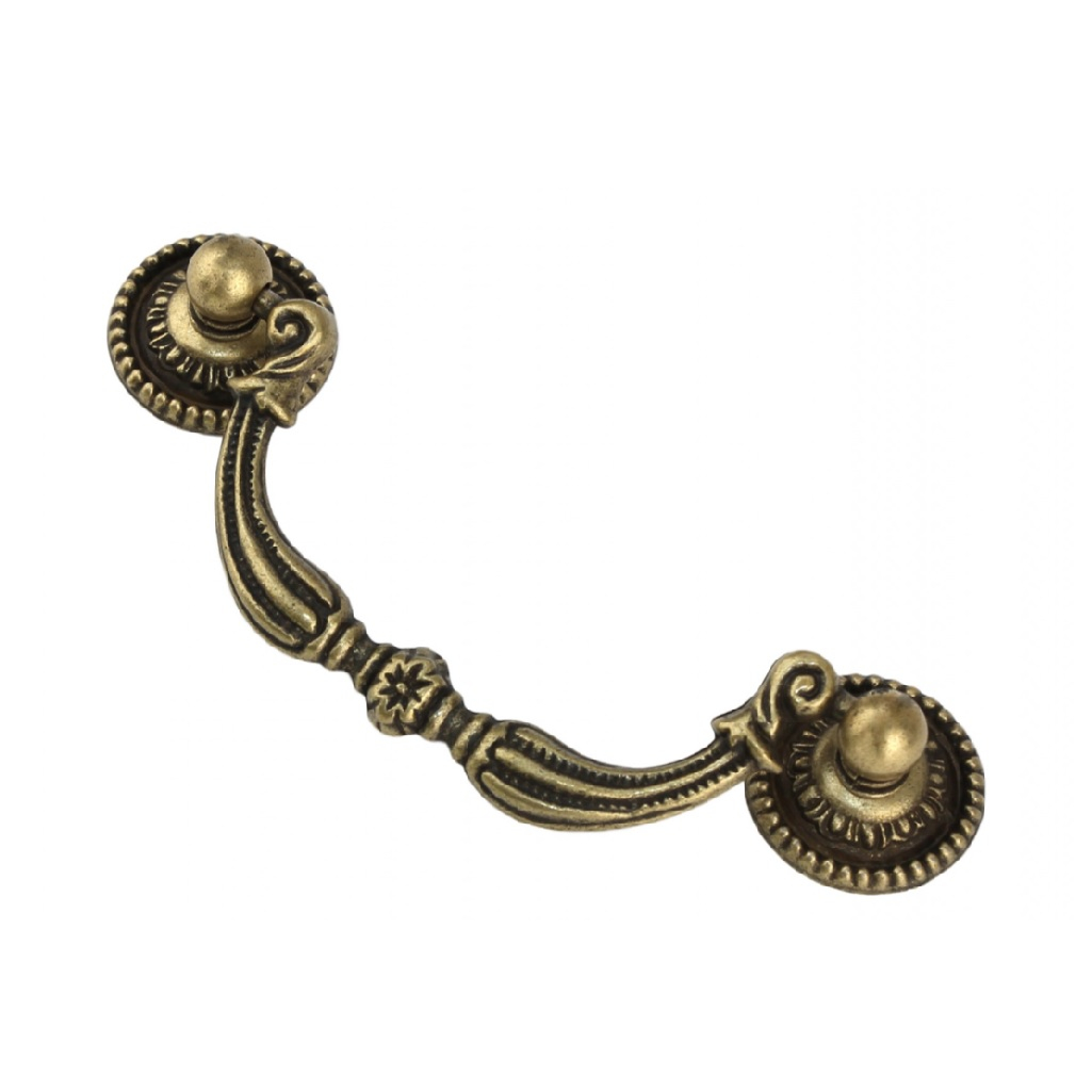 Ручка-скоба мебельная Boyard C9120, RS091AB.3/78, старинная латунь, 78 мм