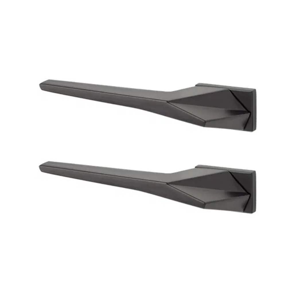 Ручки дверные Code Deco Fusion H-100155-A-BLM, алюминий, черный матовый