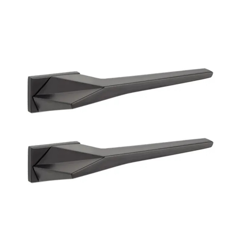 Ручки дверные Code Deco Fusion H-100155-A-BLM, алюминий, черный матовый