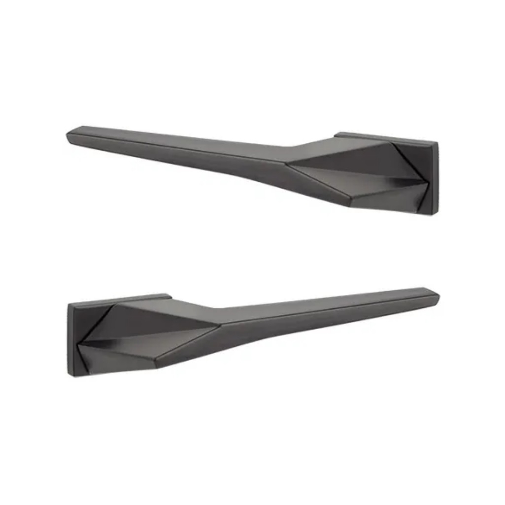Ручки дверные Code Deco Fusion H-100155-A-BLM, алюминий, черный матовый