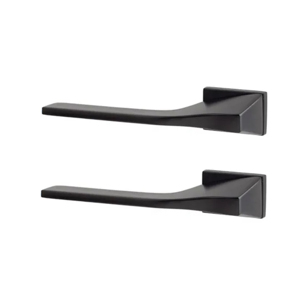 Ручки дверные Code Deco Fusion H-100156-A-BLM, алюминий, черный матовый