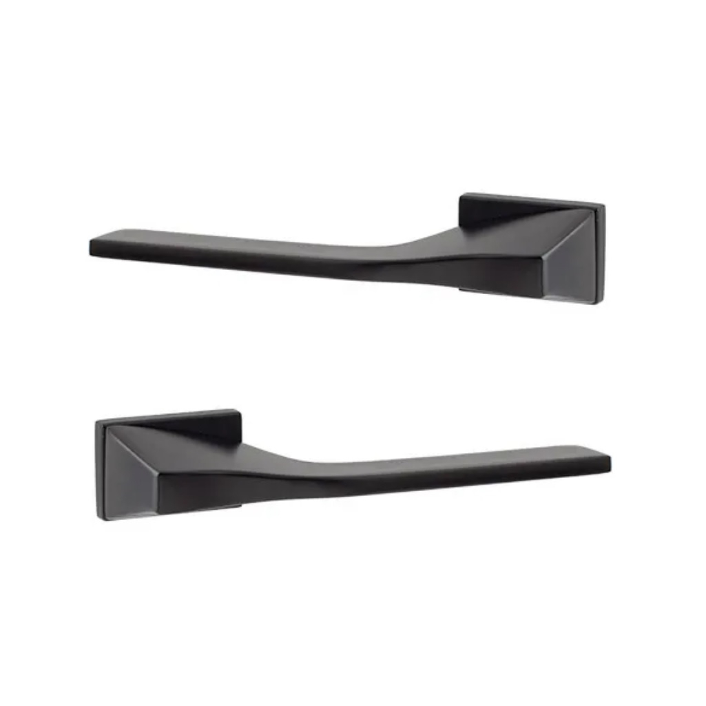 Ручки дверные Code Deco Fusion H-100156-A-BLM, алюминий, черный матовый