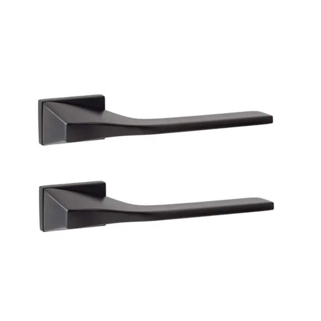 Ручки дверные Code Deco Fusion H-100156-A-BLM, алюминий, черный матовый