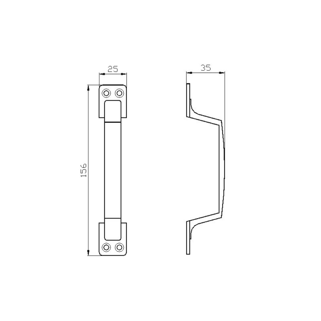 Ручка-скоба Трибатрон РС-80-С, бронзовый антик, сплав алюминия, порошковая окраска