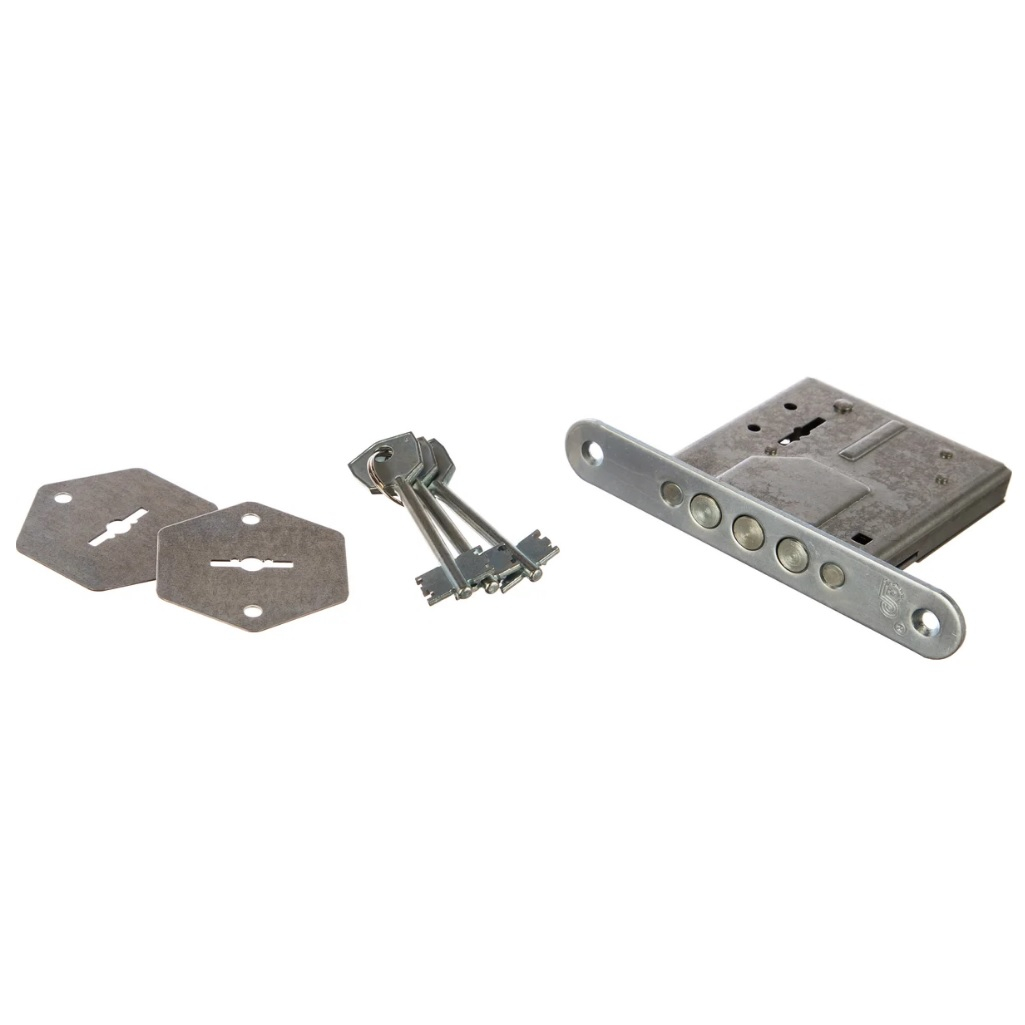 Замок врезной Border 76601-ЗВ8-4С/13, сувальдный, универсальный, без ручки, оцинкованная сталь