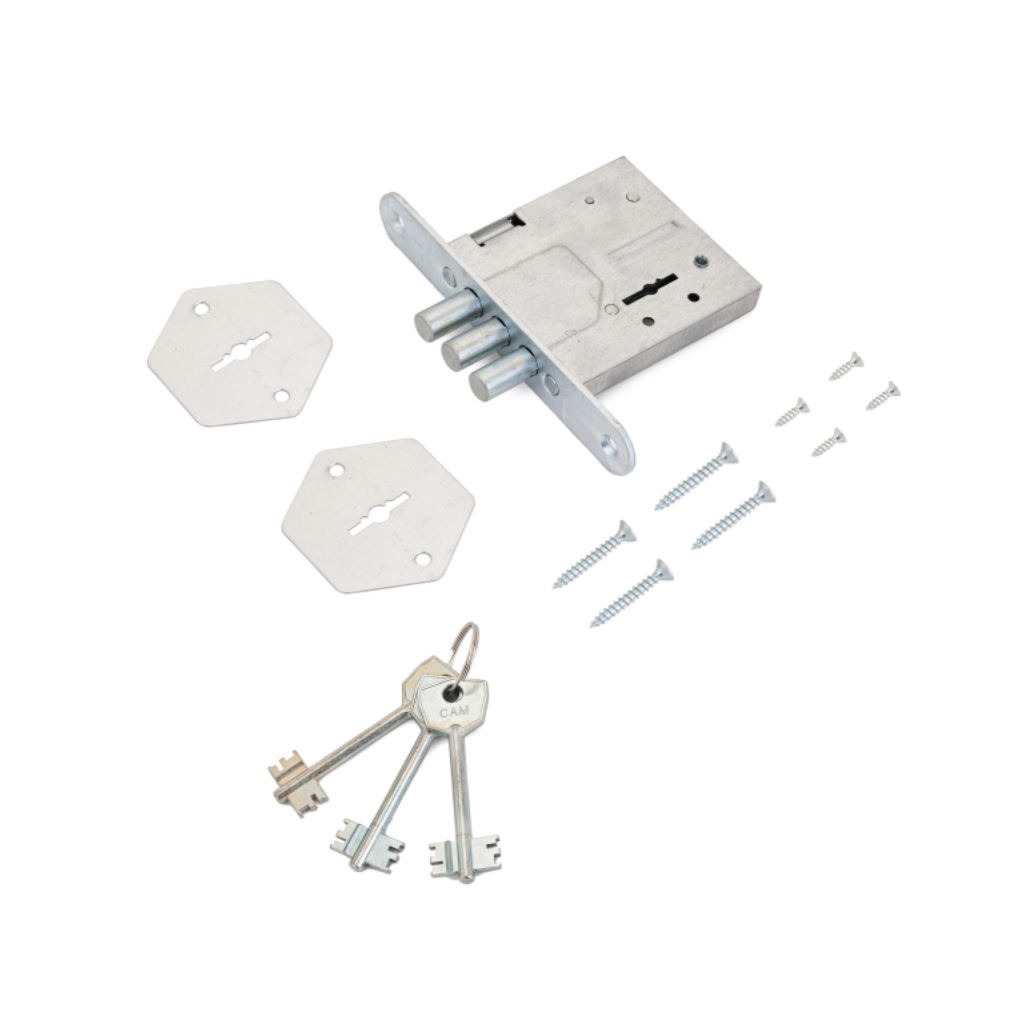 Замок врезной Border 76601-ЗВ8-4С/13, сувальдный, универсальный, без ручки, оцинкованная сталь