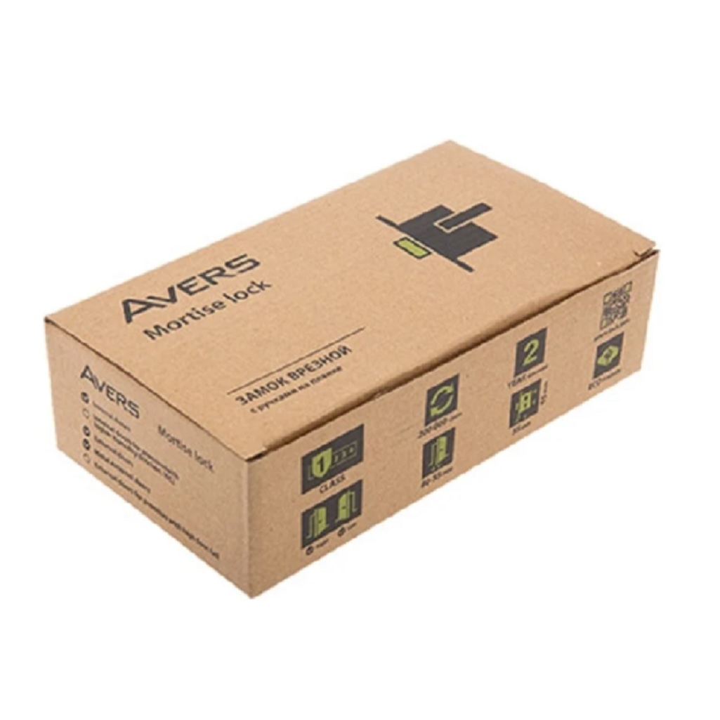 Замок врезной Avers 1611/70-CR, с защелкой, для деревянных дверей