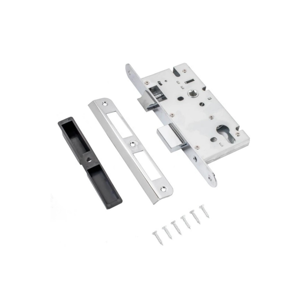 Замок врезной Crit ЗВ-72/55, м/о 72 мм, цилиндровый механизм, универсальная установка, сталь