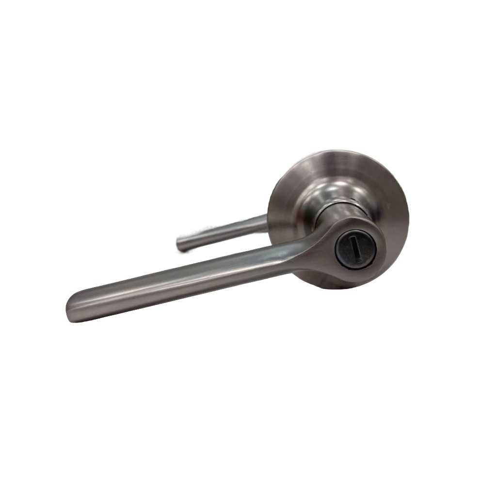 Защелка врезная Avers 8023-03-GRF с ручками, с фиксатором, для межкомнатных дверей, алюминий, сталь, графит