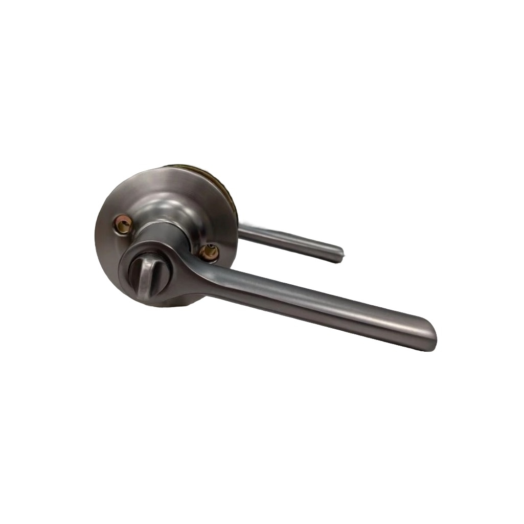 Защелка врезная Avers 8023-03-GRF с ручками, с фиксатором, для межкомнатных дверей, алюминий, сталь, графит