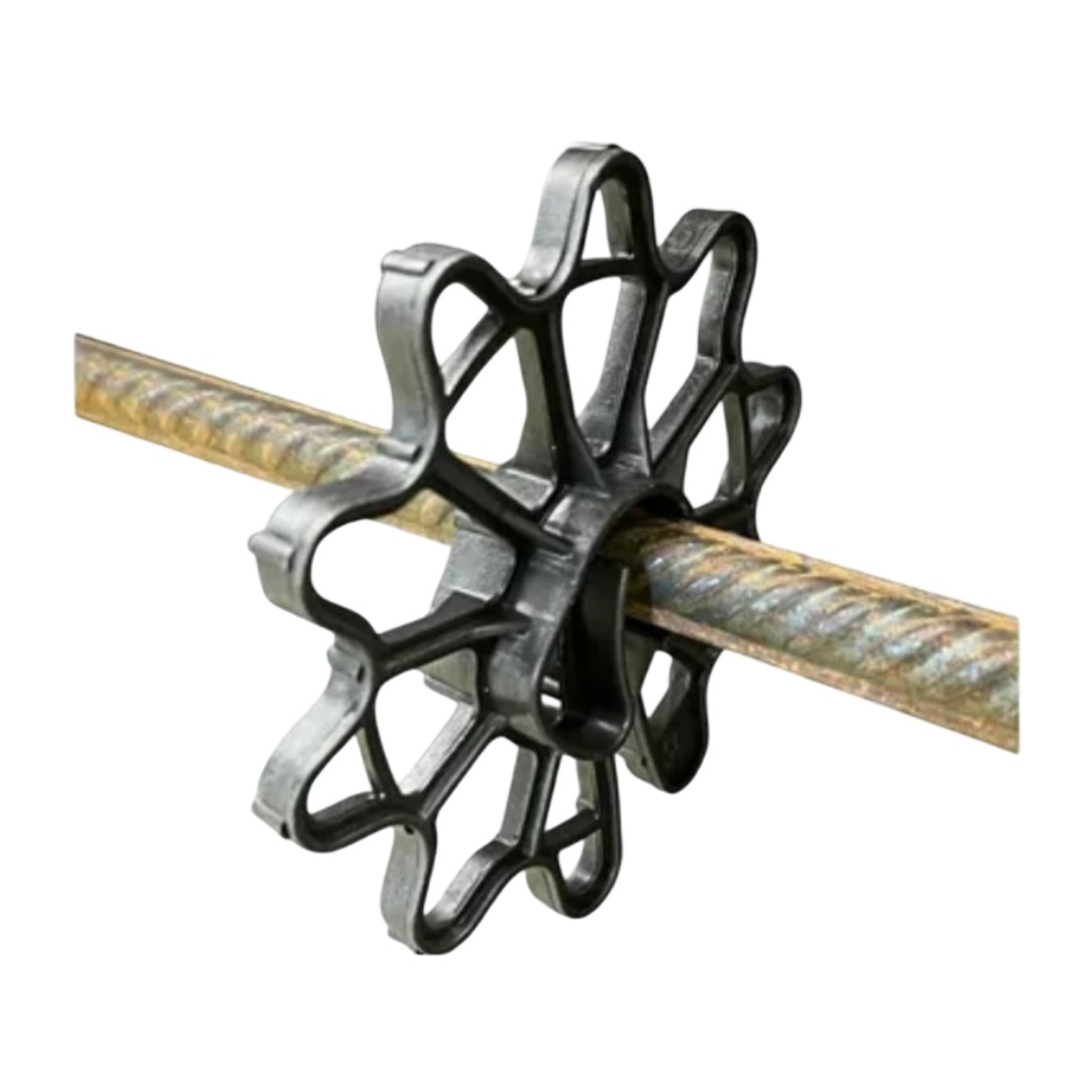 Фиксатор арматуры Звездочка, 40 мм, от 6 до 25 мм,  полипропилен, черный