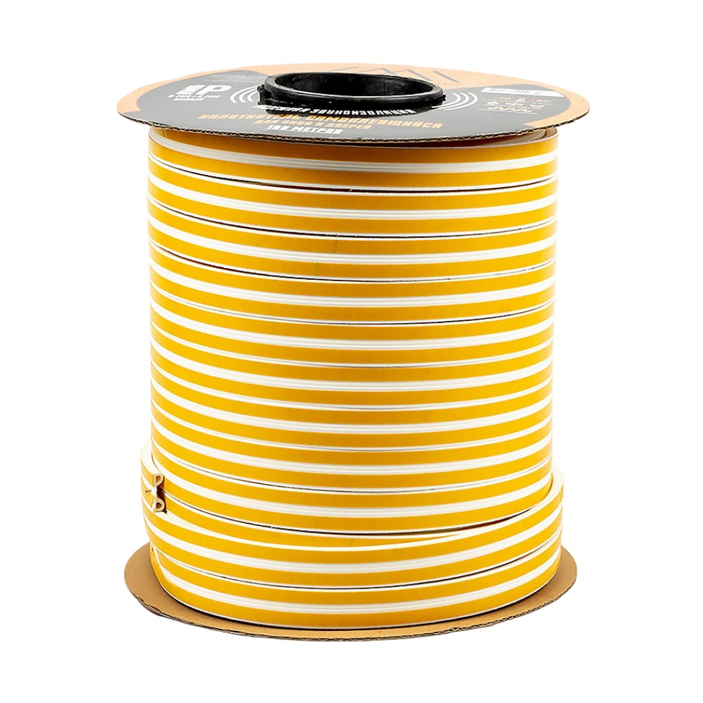 Уплотнитель TECH-TOP 028-0001, промышленный, самоклеящийся, P-профиль, белый, 9х5 мм, на отрез от 1 м