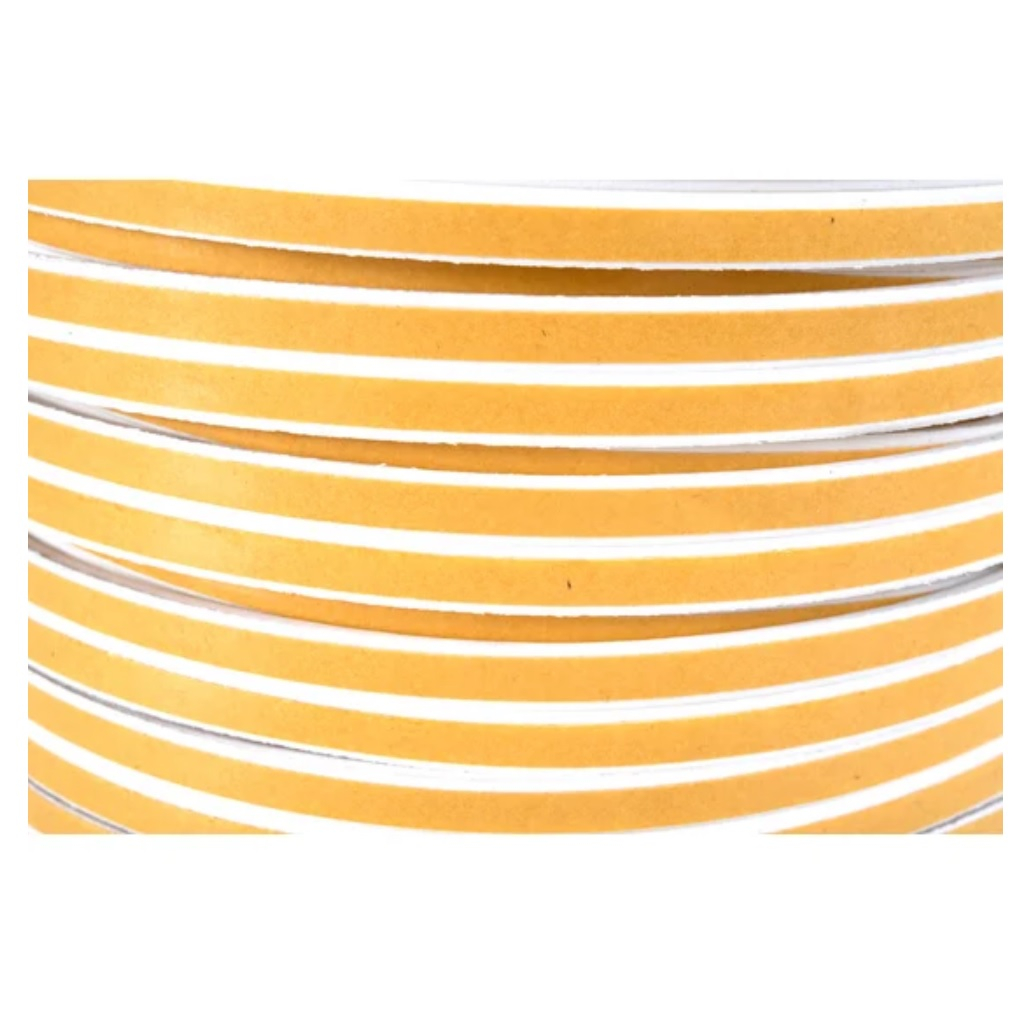 Уплотнитель TECH-TOP 028-0001, промышленный, самоклеящийся, P-профиль, белый, 9х5 мм, на отрез от 1 м