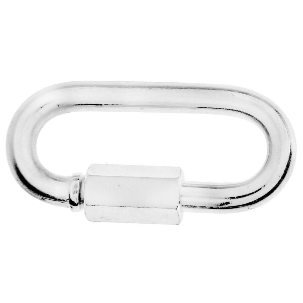 Карабин винтовой с муфтой 786985, диаметр 8 мм, оцинкованная сталь