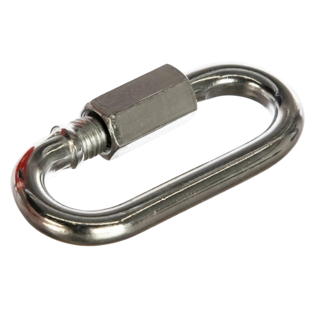 Карабин винтовой с муфтой 786985, диаметр 8 мм, оцинкованная сталь