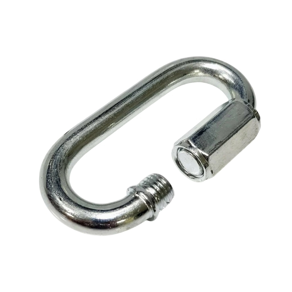 Карабин винтовой с муфтой 786985, диаметр 8 мм, оцинкованная сталь