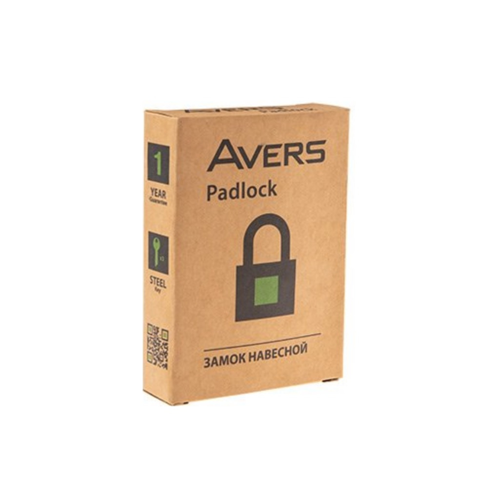 Замок навесной Avers PD-01-75, d 9мм, автоматическое запирание, 3 ключа, чугун