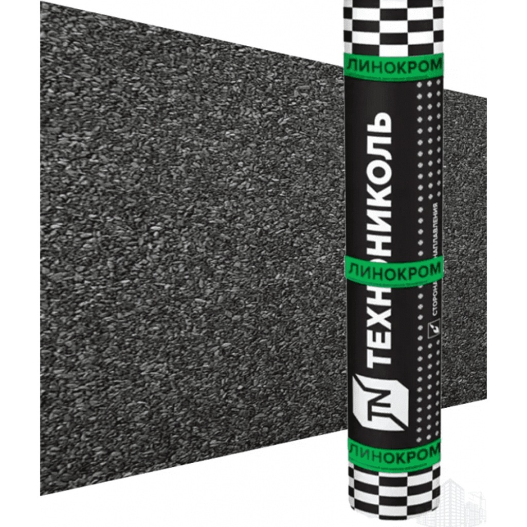 Гидроизоляция Технониколь Линокром ТКП с крупнозернистой посыпкой, рулон 10 м