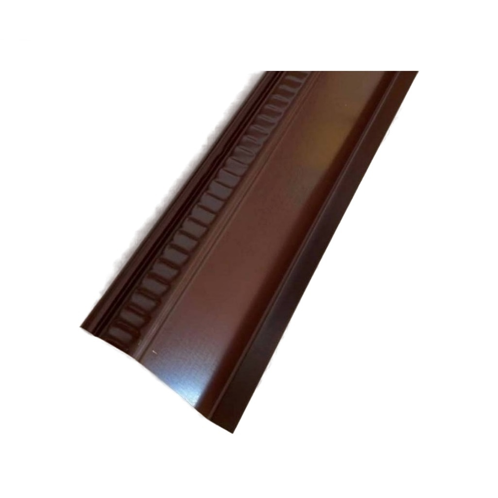 Отлив металлический, полимерное покрытие, цвет вишня, с рисунком, 90х1500 мм