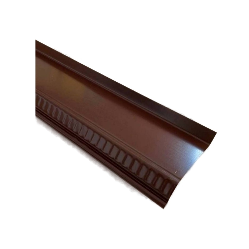 Отлив металлический, полимерное покрытие, цвет вишня, с рисунком, 90х1500 мм