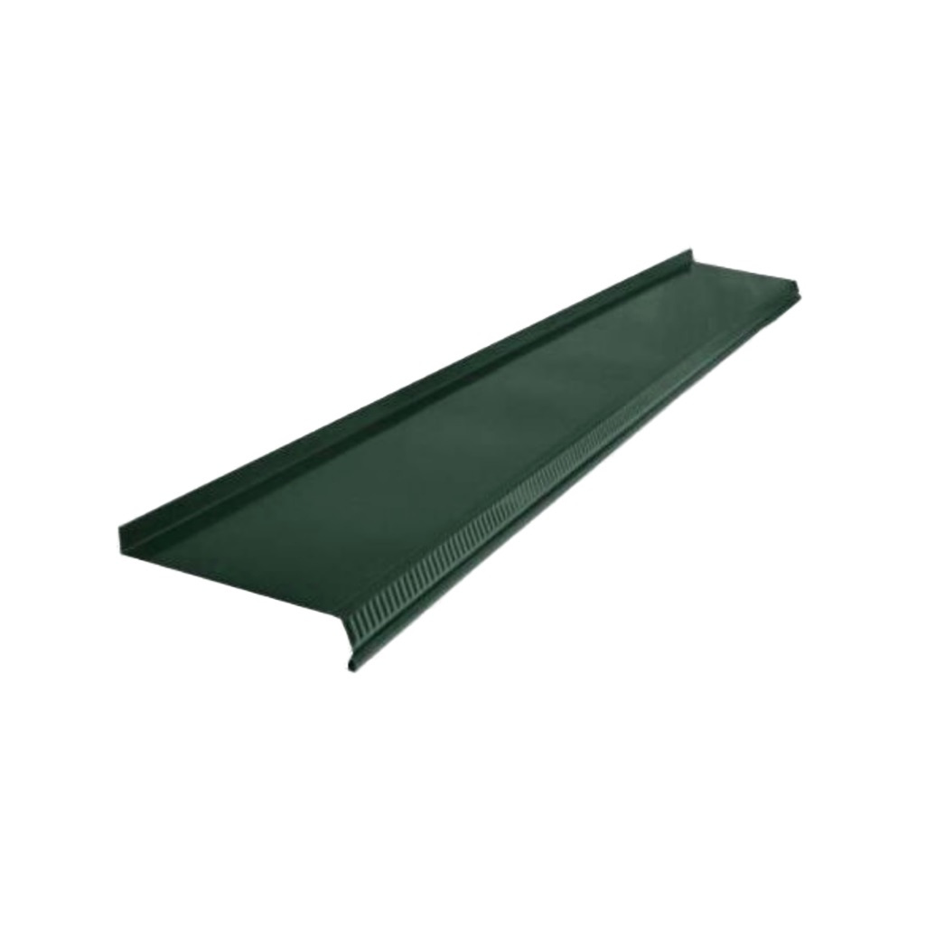 Отлив металлический, полимерное покрытие, цвет зеленый, с рисунком, 90х1500 мм