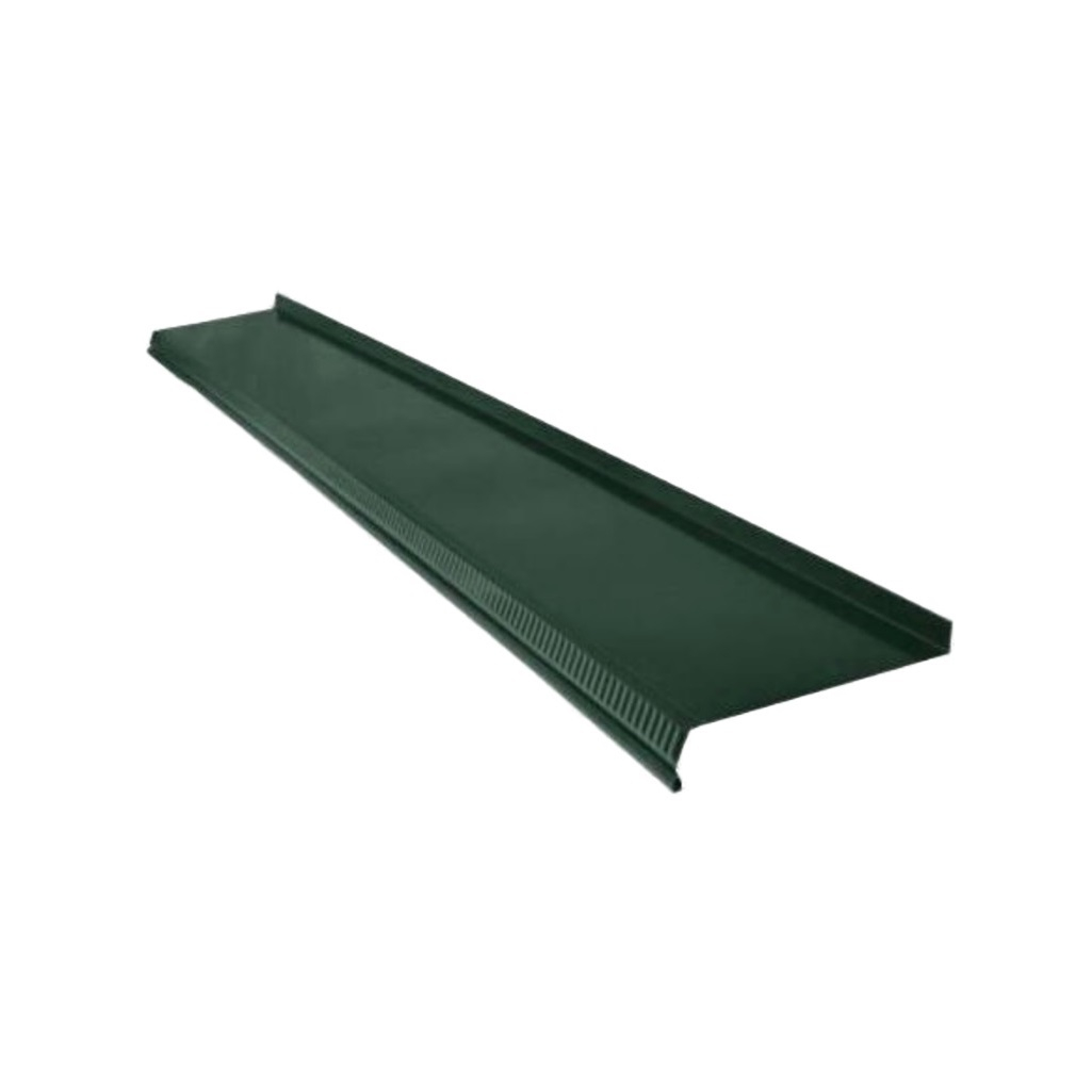 Отлив металлический, полимерное покрытие, цвет зеленый, с рисунком, 90х1500 мм