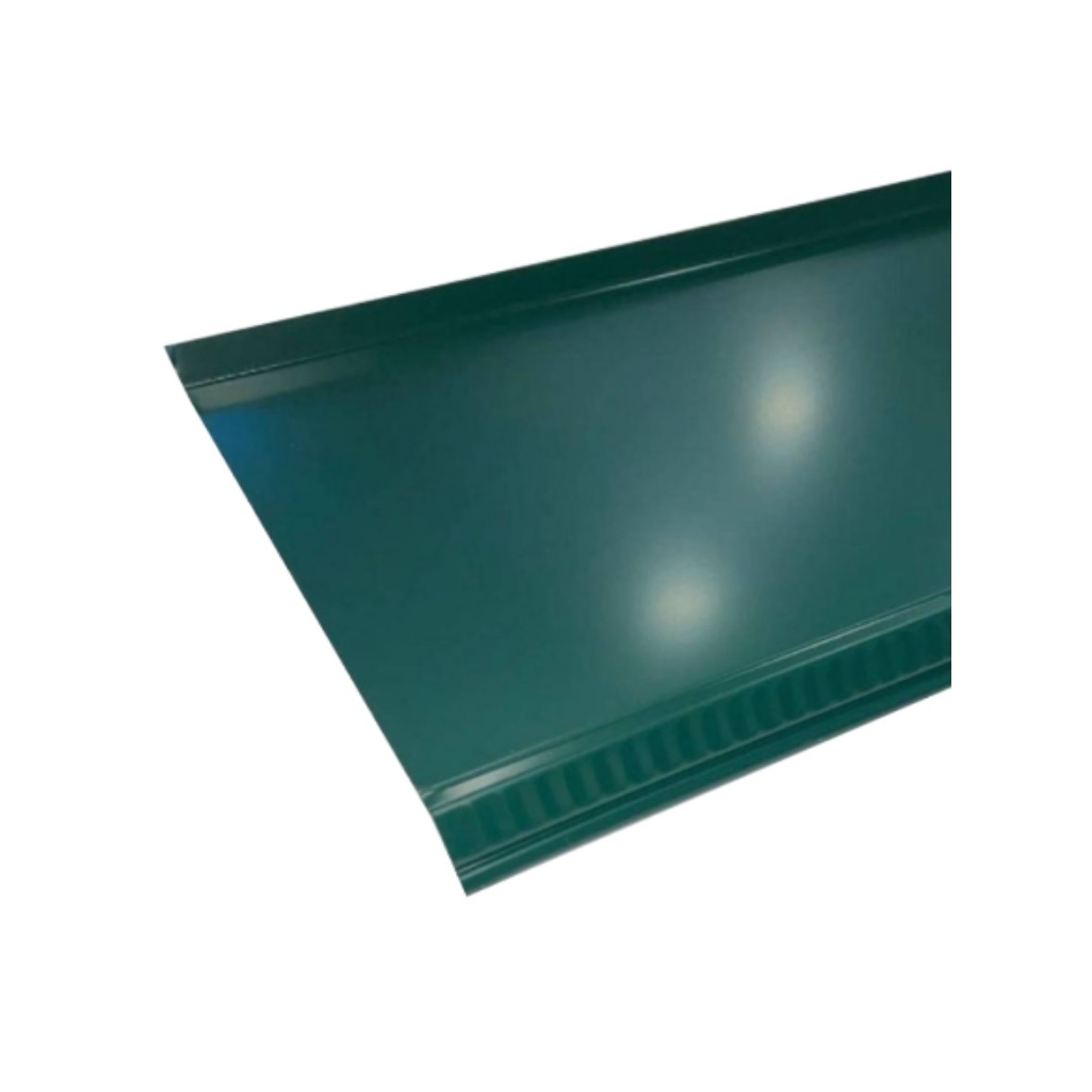 Отлив металлический, полимерное покрытие, цвет зеленый, с рисунком, 90х1500 мм