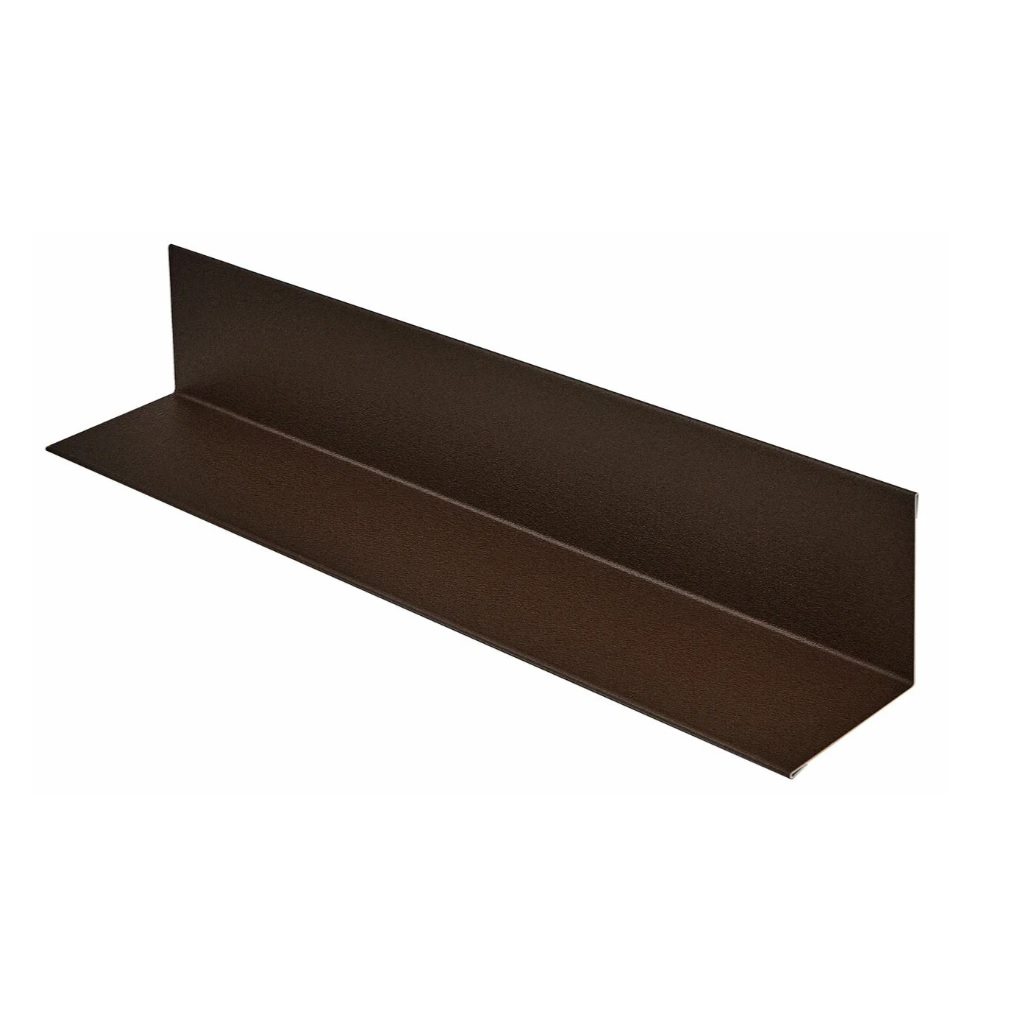 Планка примыкания верхняя, тёмно-коричневая, 100х150х2000 мм