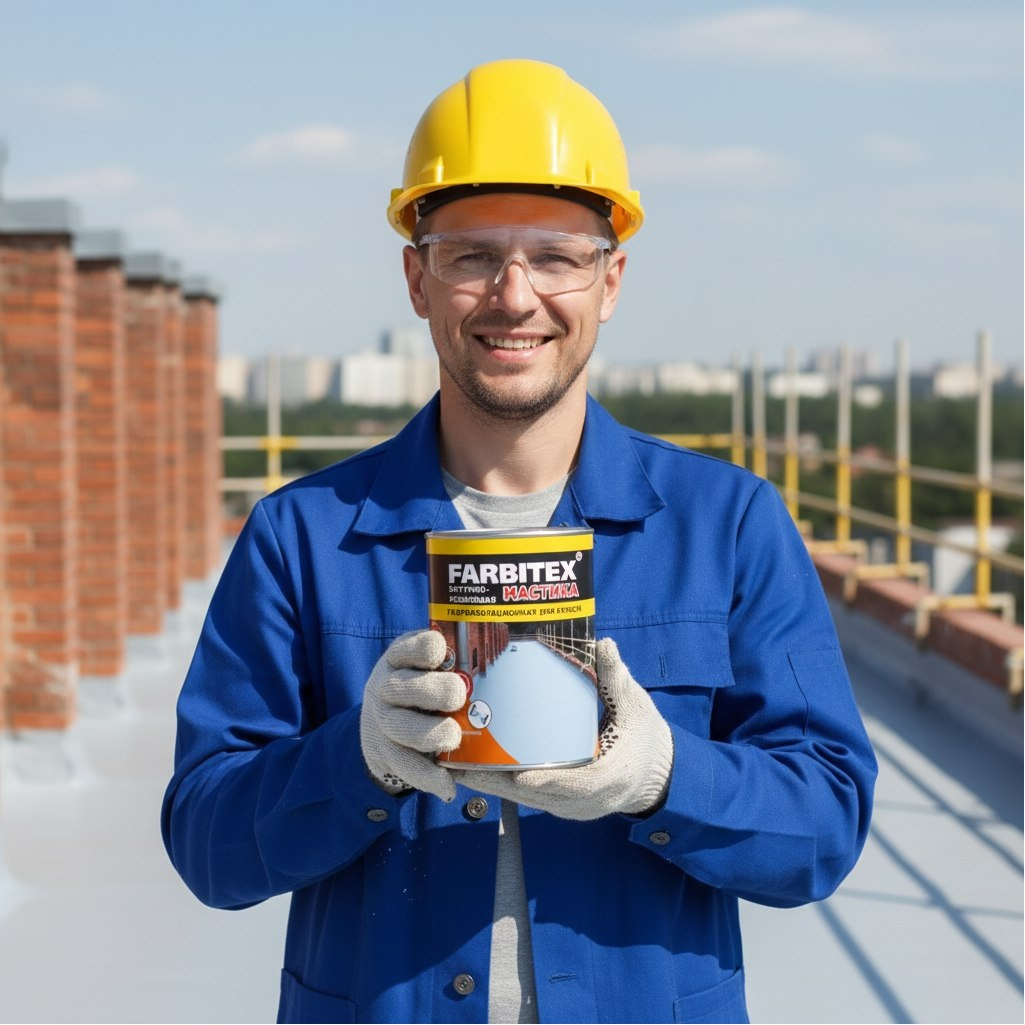 Мастика битумно-резиновая Fabritex, гидроизоляционная, для кровли, 17 кг 