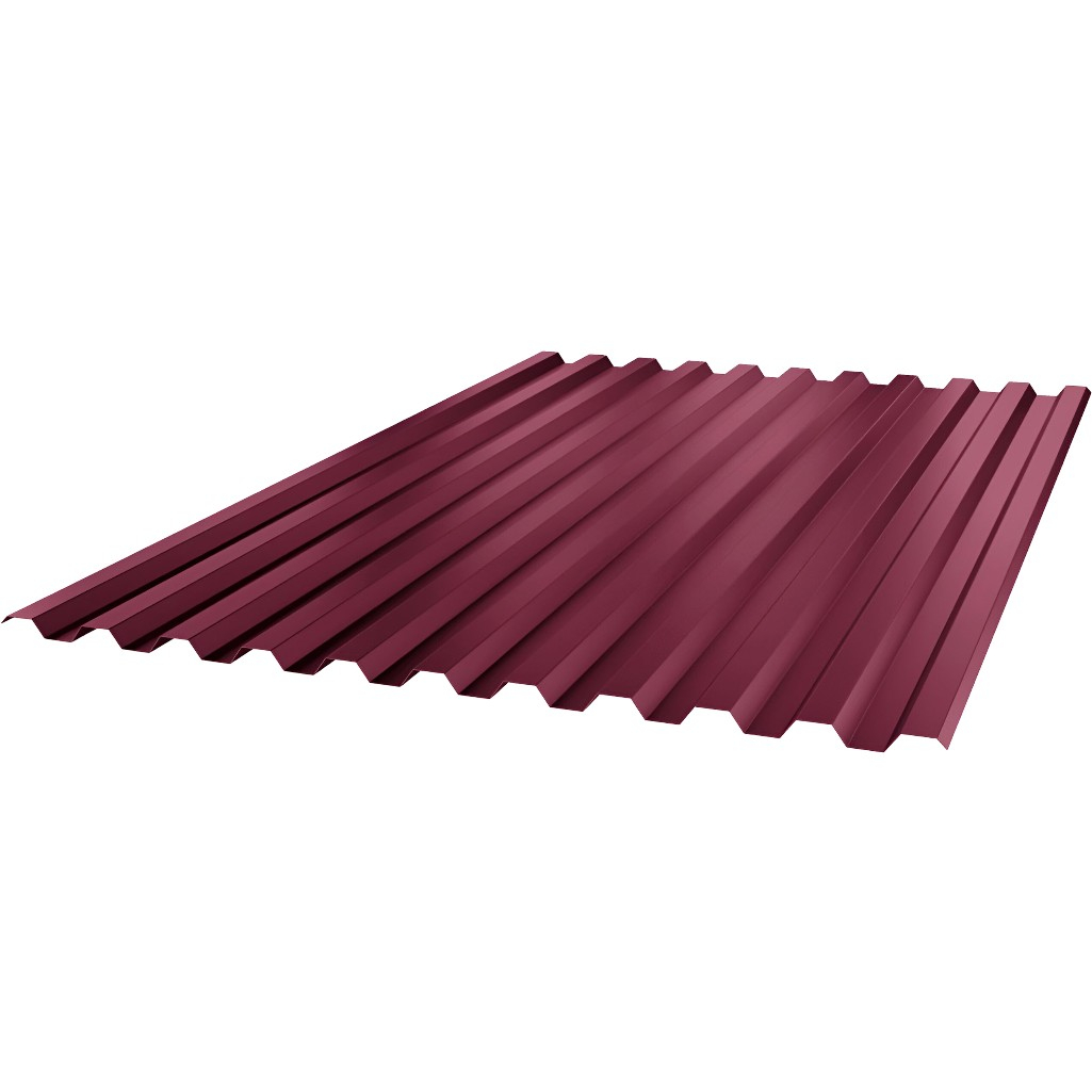 Профнастил Металл Профиль C-21 темная вишня 0.4х1050x2000 мм для кровли, фасада, забора