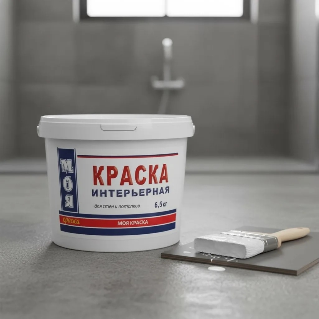 Краска Моя Краска для стен и потолков, водно-дисперсионная, интерьерная, белая, 6.5 кг