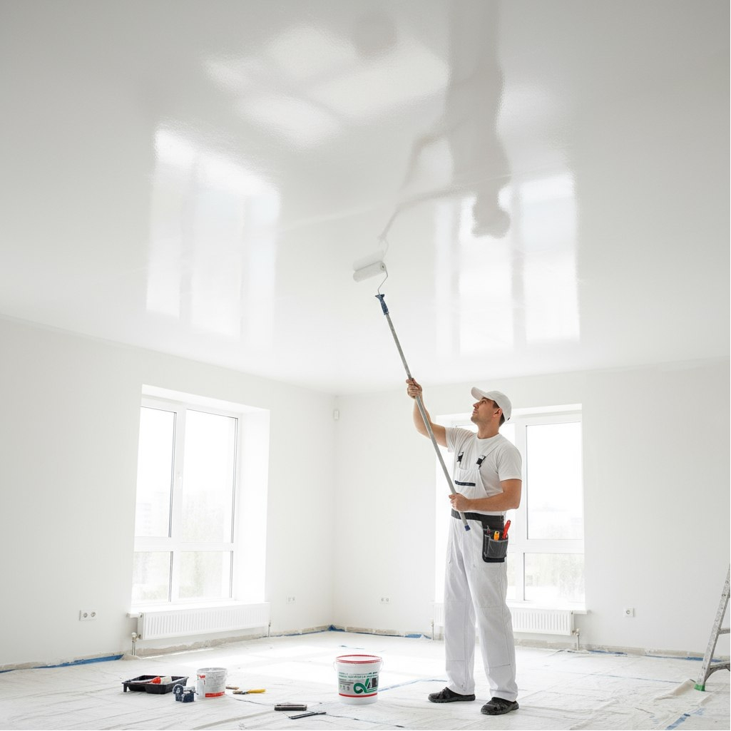 Краска для стен и потолков Alfavit Альфа 42758, водно-дисперсионная, супербелая RAL7047, 14 кг