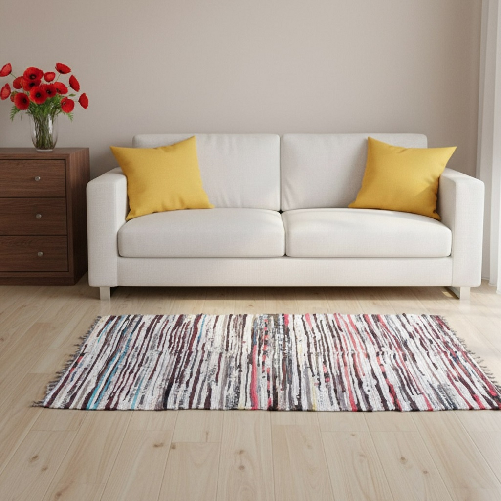 Коврик хлопковый Sunstep 33-155, прямоугольник, для прихожей и гостиной, 120х180 см