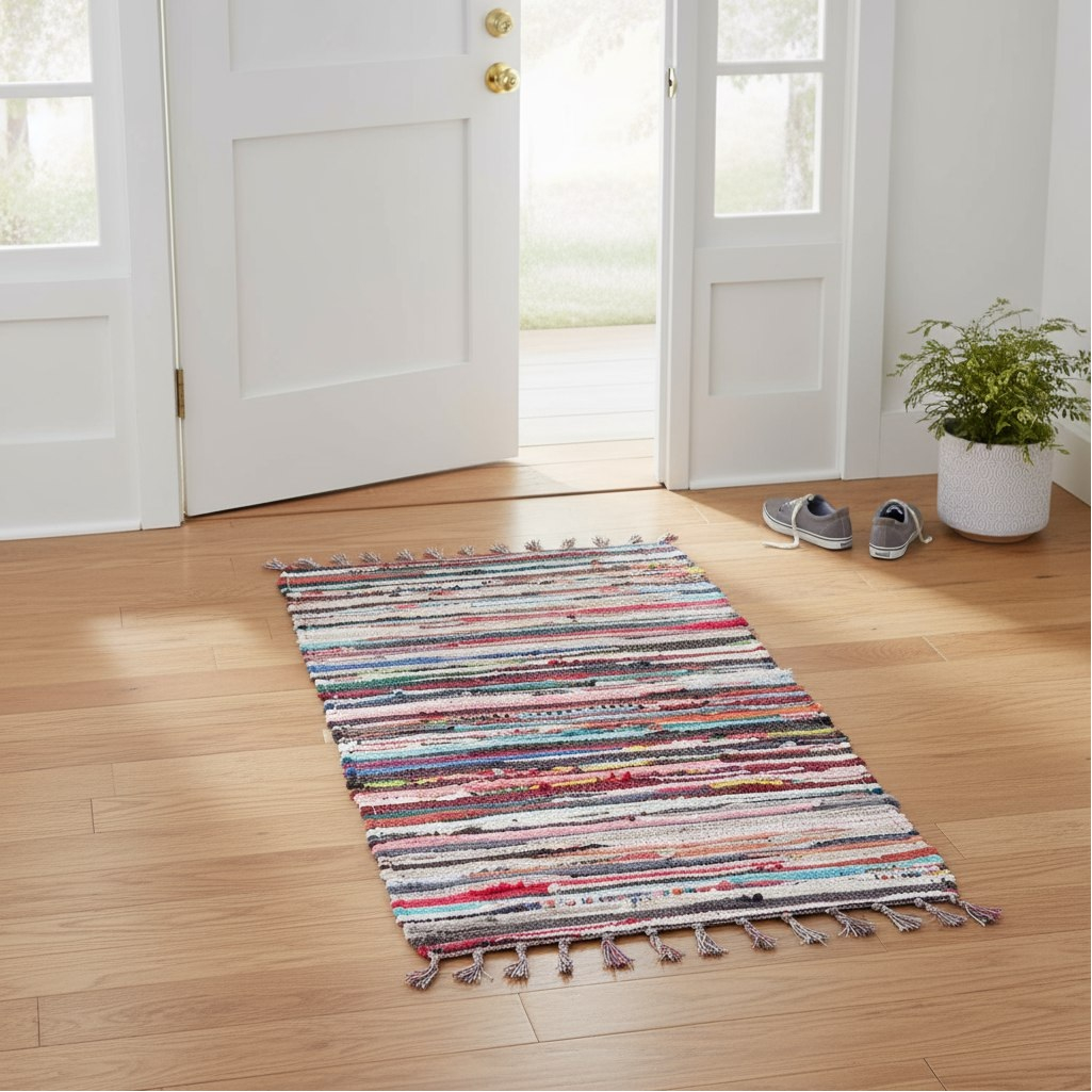 Коврик хлопковый Sunstep 33-154, прямоугольник, для прихожей и гостиной, 55х110 см