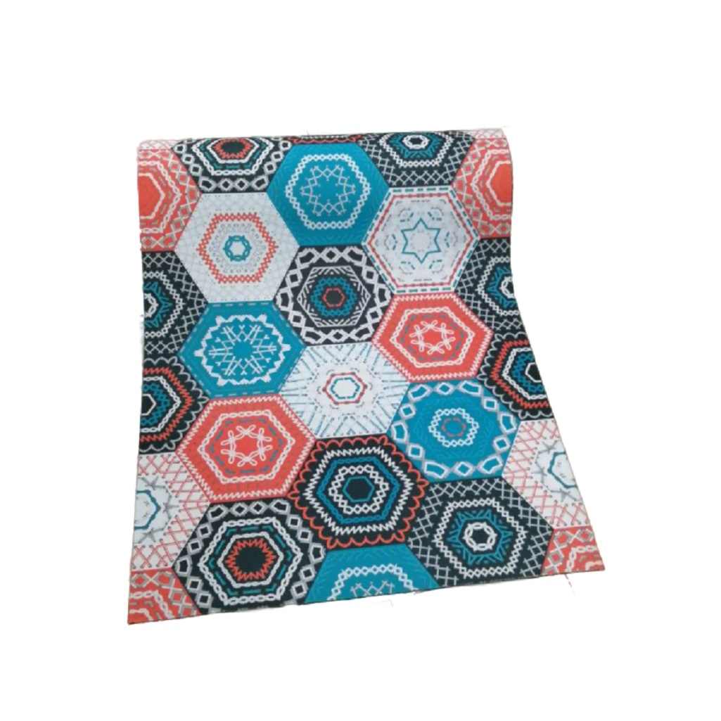 Дорожка ковровая 08-057, 3D, матовый, граненый шестигранник, 0.4х80х100 см