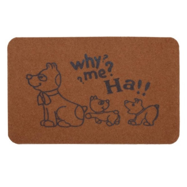 Коврик ComeForte Велюр Щенок 60х90 см бежевый